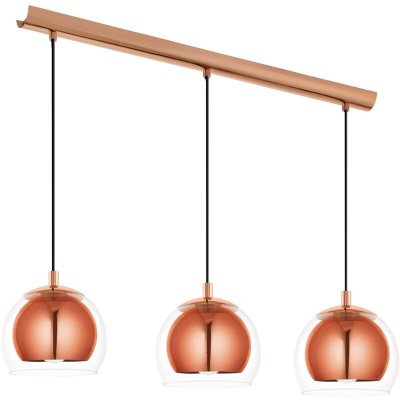 EGLO Suspension en verre rocamar l78 cm - cuivre