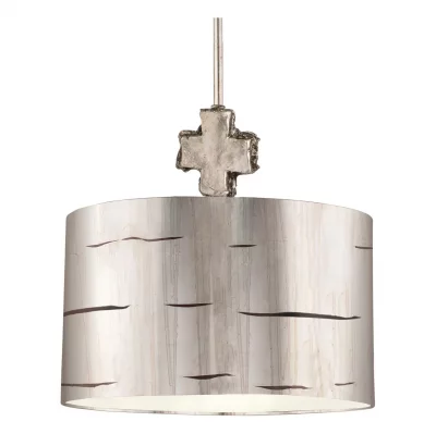 FLAMBEAU Suspension Fragment, argent et acrylique, 1 ampoule, 38cm