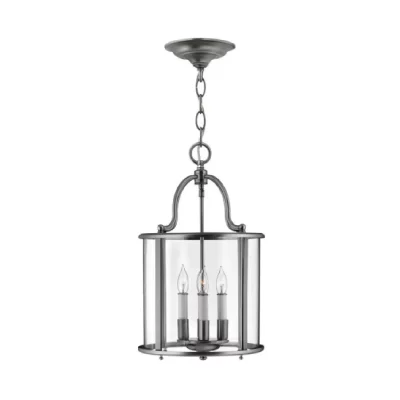 ELSTEAD LIGHTING Suspension Gentry, &eacute;tain et verre, moyenne