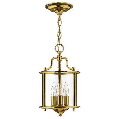 ELSTEAD LIGHTING Suspension gentry, laiton poli et verre, petite