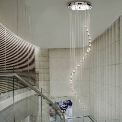 SEARCHLIGHT Suspension Hallway avec pendentif cristal, 180&nbsp;cm