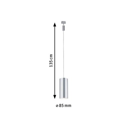 PAULMANN Suspension LED en spot pat&egrave;re URail m&eacute;tal argent brillant, 