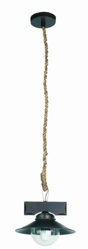 FARO INDOOR Suspension Nudos en bois, fer et verre