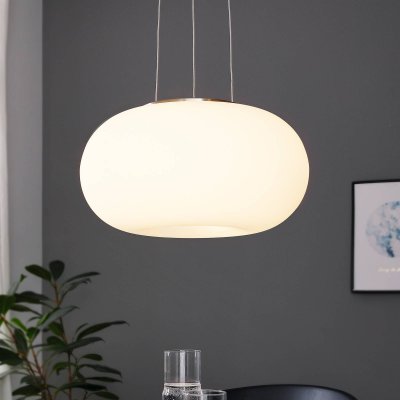 EGLO Suspension OPTICA 2 ampoules nickel satin&eacute; Diam&egrave;tre 35 Cm