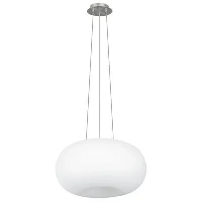 EGLO Suspension OPTICA 2 ampoules nickel satin&eacute; Diam&egrave;tre 44.5 Cm
