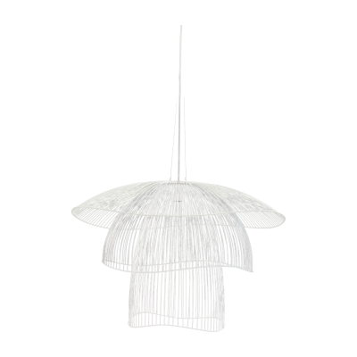 FORESTIER Suspension Papillon Large m&eacute;tal blanc / &Oslash; 100 cm - 