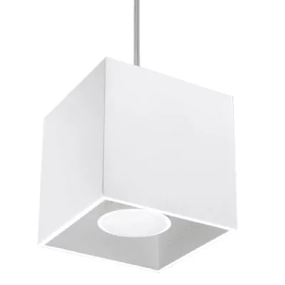 SOLLUX LIGHTING Suspension quad aluminium blanc 1 ampoule