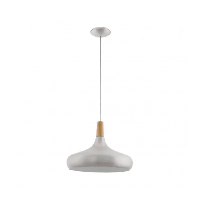 EGLO Suspension SABINAR 1 ampoule argent bross&eacute; Diam&egrave;tre 40 Cm