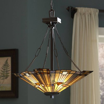 QUOIZEL Suspensions inglenook 3x100w bronze noir