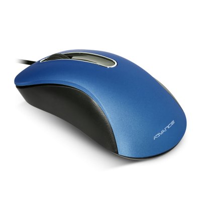 SUZA  Advance Shape 3D - Souris - optique - 3 boutons - filaire - USB - bleu 