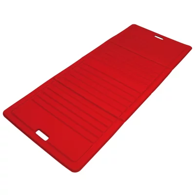 SVELTUS  tapis pliable polyester/mousse rouge 170 x 70 cm