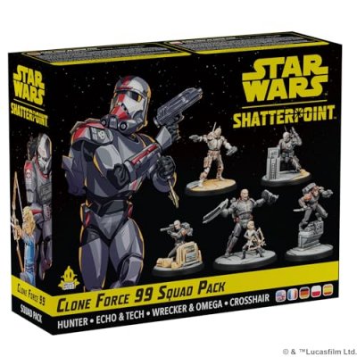 ASMODEE SW Shatterpoint : Clone Force 99 - Set d&acute;Esc. - Atomic Mass Games Jeu de soci&eacute;t&eacute; - AMGSWP38ML 