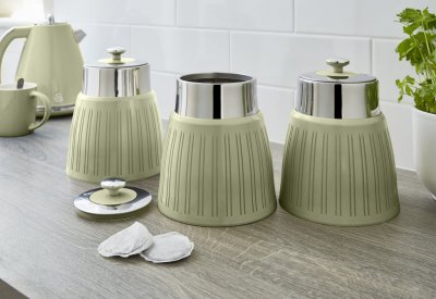SWAN  SWKA1024GN Retro Lot de 3 bo&icirc;tes Vert