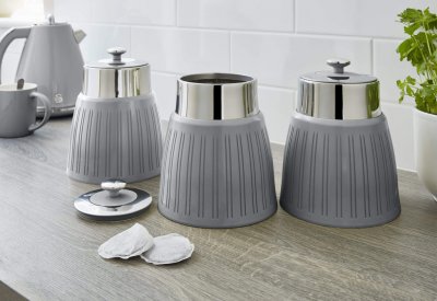 SWAN  SWKA1024GRN Lot de 3 bo&icirc;tes r&eacute;tro Gris