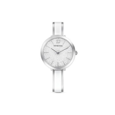 SWAROVSKI  Montre Crystalline Delight, Bracelet en m&eacute;tal, Blanc, Acier inoxydable