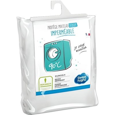 GENERIQUE SWEETNIGHT Prot&egrave;ge-matelas imperm&eacute;able AXEL 90x190 / 200 cm - Blanc