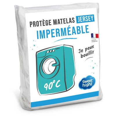 GENERIQUE SWEETNIGHT Prot&egrave;ge-matelas imperm&eacute;able AXEL - Blanc - 180 x 200 cm