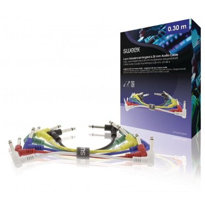 SWEEX  SWOP23010E030 C&acirc;ble Audio Multicolore 0,3 m 6,35 mm 6,35 mm