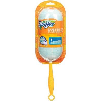SWIFFER  Duster Plumeau Poussi&egrave;re, Kit 1 Manche + 5 Pi&egrave;ces