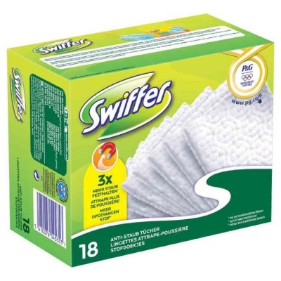 Swiffer Lot De 2 Bo&icirc;tes De 18 Chiffons Secs Anti-Poussi&egrave;re Olympia
