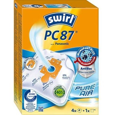 SWIRL  Lot de 4 sacs d'aspirateur et 1 filtre PC 87 MP Plus AirSpace