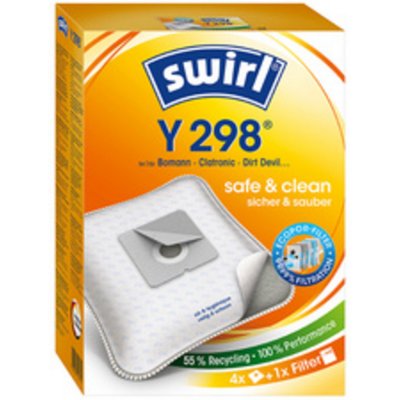 SWIRL   sac d'aspirateur y 298, avec filtre microporplus noir