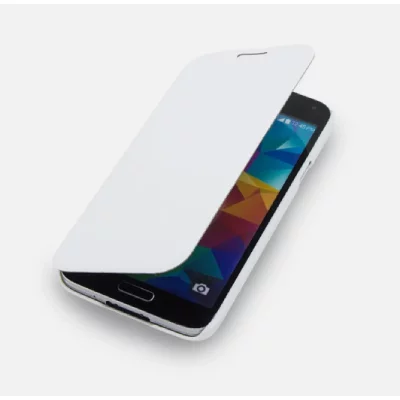 UNIVERSAL MUSIC Swiss Charger - Coque de protection pour t&eacute;l&eacute;phone portable - cuir - blanc - pour Samsung Galaxy S5