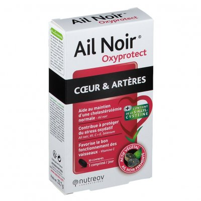 NUTREOV SWISSEDILAB Ail Noir OxyProtect coeur et art&egrave;res comprim&eacute;s x 30