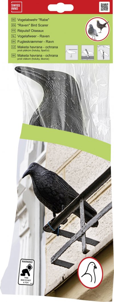 SWISSINNO  Corbeau effaroucheur - respectueux des animaux et d&eacute;coratif