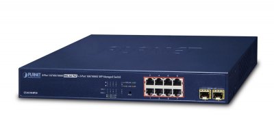 PLANET Switch 8p Gigabit Poe+ 120w & 2 Sfp 100fx/1g