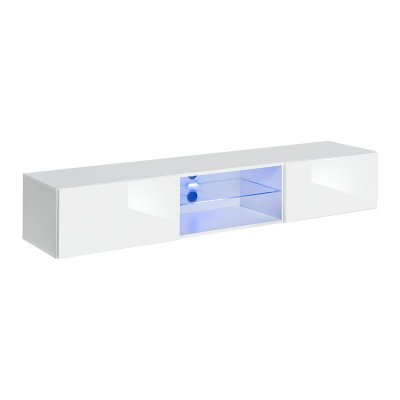 PARIS PRIX Switch - Banc TV mural Switch RTV 3 - L 180 x P 40 x H 30 cm - Blanc