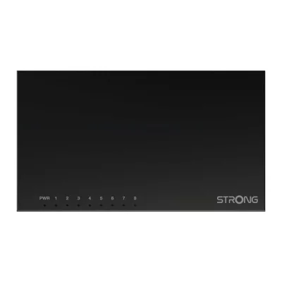 STRONG Switch Ethernet  SW8000M 8 ports Gigabit M&eacute;tal Noir