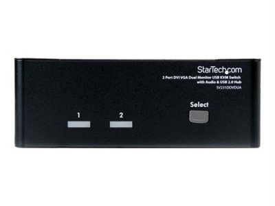STARTECH.COM Switch kvm usb 2 ports dvi vga avec audio - commutateur usb 2.0 SV231DDVDUA