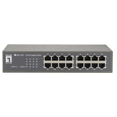 LEVEL ONE Switch  no gestion 16p 10-100-1000 mini GEU-1621