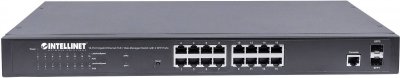 IC INTRACOM Switch r&eacute;seau 19 Intellinet 561341 16+2 ports 1 GBit/s