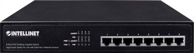 INTELLINET Switch r&eacute;seau  560641 8 ports 1 GBit/s fonction PoE