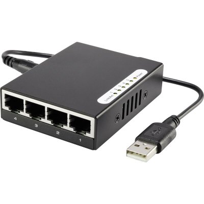 RENKFORCE Switch r&eacute;seau  RF-4451433 5 Ports 100 MBit/s Alimentation USB