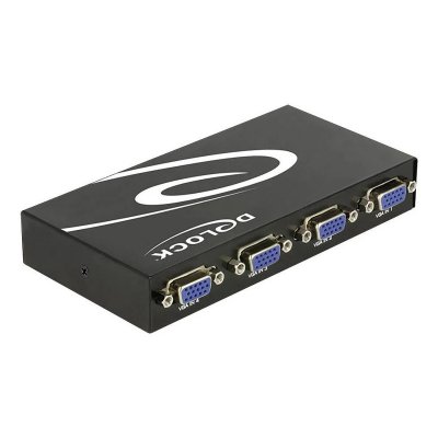 DELOCK Switch VGA 4 port manual bidirectional - Commutateur pour moniteur - 4 x VGA - de bureau