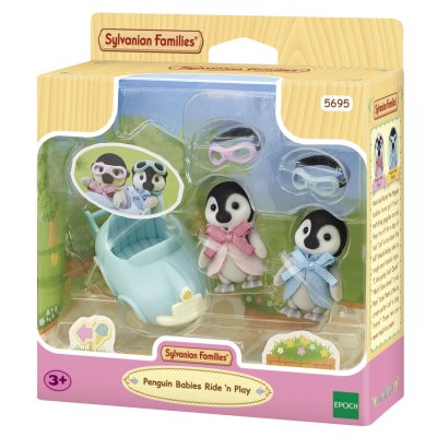 SYLVANIAN FAMILIES Sylvanian familles&reg; Figurine jumeaux pingouins et voiture 5695