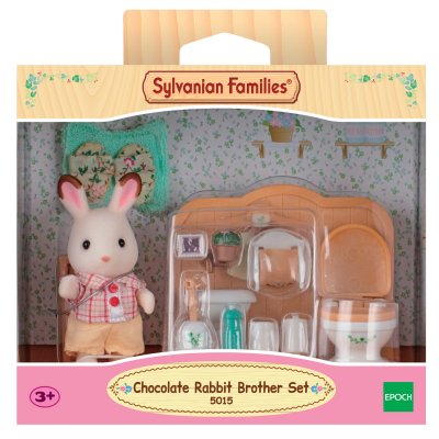 SYLVANIAN FAMILIES Sylvanian frere lapin chocolat toilettes