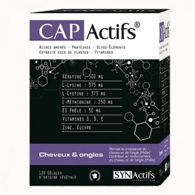 Synactifs Cap actifs cheveux & ongles, 120 g&eacute;lules
