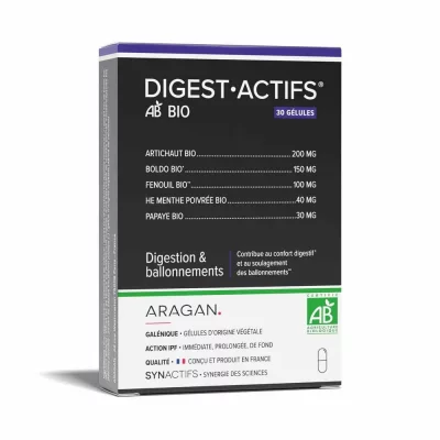 ARAGAN SYNACTIFS DigestActifs 30 g&eacute;lules d'origine v&eacute;g&eacute;tale