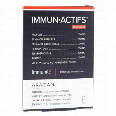 ARAGAN SYNACTIFS IMMUNActifs d&eacute;fenses immunitaires bo&icirc;te de 30 g&eacute;lules