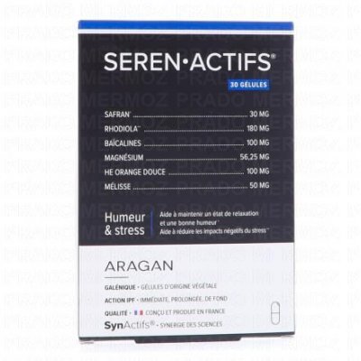ARAGAN SYNACTIFS ZEN Actifs 30 g&eacute;lules