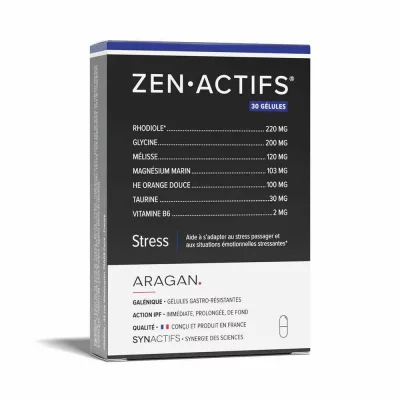 ARAGAN SYNACTIFS ZENActifs stress bo&icirc;te de 30 g&eacute;lules