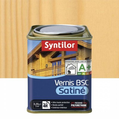 SYNTILOR  - Vernis bois ext&eacute;rieur incolore satin&eacute; 0.25 l