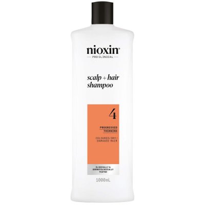 NIOXIN System 4 - Shampoing - Cheveux teints et ab&icirc;m&eacute;s avec affaiblissement avanc&eacute; 1000 ml 