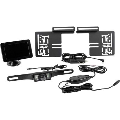 EUFAB Syst&egrave;me de recul vid&eacute;o sans fil lignes de guidage pied &agrave; ventouse, support de marquage noir - 
