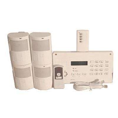 GENERIQUE Systeme De Securite - Alarme Sans Fil - 4 D&eacute;tecteurs De Mouvement - 1 Centrale