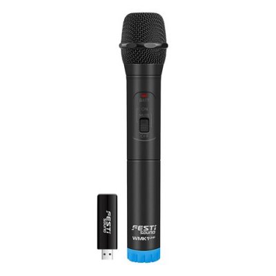FESTISOUND Syst&egrave;me Microphone sans fil - WMK1 via USB - Technologie UHF
